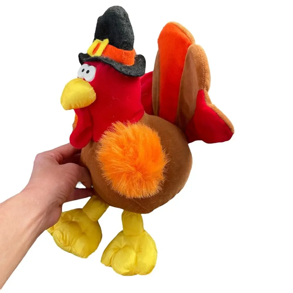 Vintage Gibson Greetings Turkey Plush 1994 Mr Gobbles Thanksgiving Stuffed Bird